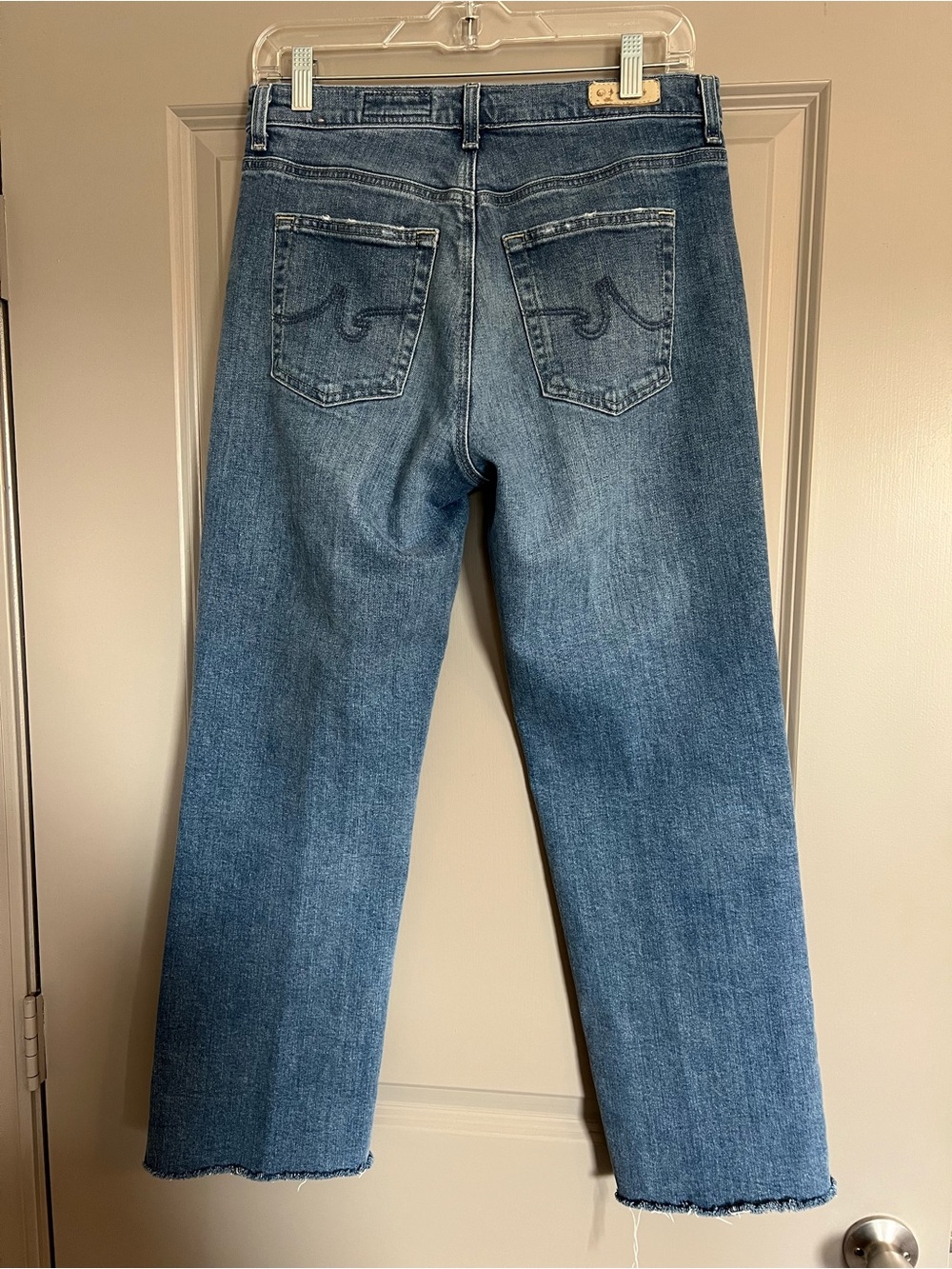 AG Brinley Crop Mid-Rise Straight-Leg Jeans 16 Years Postcard Size 28